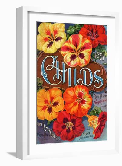 Seed Catalogues: John Lewis Childs, Rare Flowers, Vegetables, and Fruits. Floral Park, NY, 1897-null-Framed Art Print