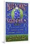 Seed Farm - Vintage Sign-Lantern Press-Framed Art Print