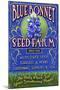 Seed Farm - Vintage Sign-Lantern Press-Mounted Art Print