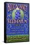 Seed Farm - Vintage Sign-Lantern Press-Framed Stretched Canvas