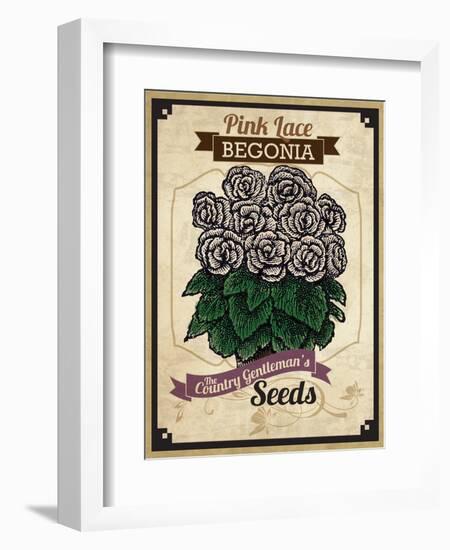 Seed Packet - Begonia-The Saturday Evening Post-Framed Giclee Print