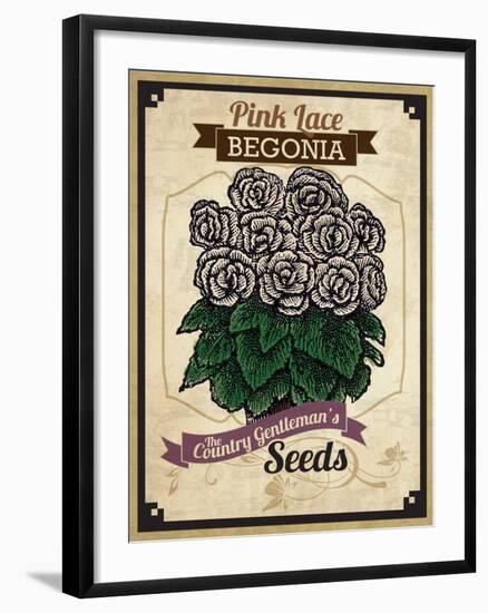 Seed Packet - Begonia-The Saturday Evening Post-Framed Giclee Print