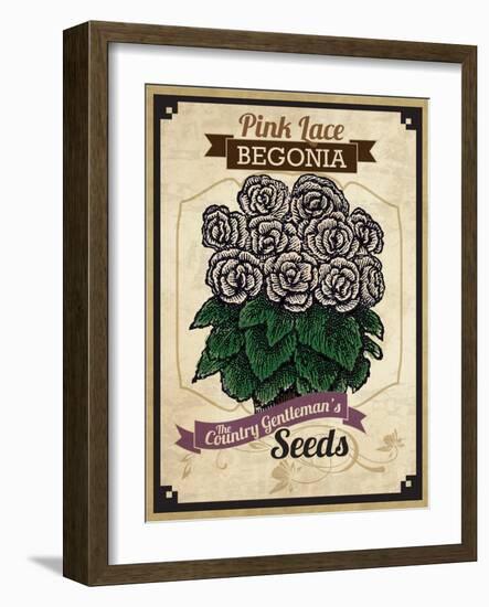 Seed Packet - Begonia-The Saturday Evening Post-Framed Giclee Print