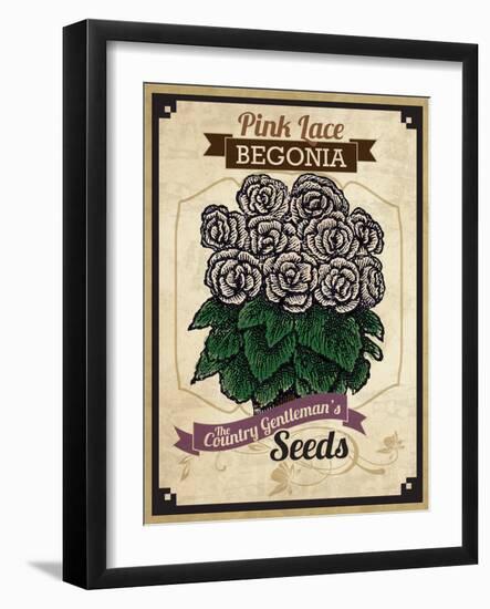 Seed Packet - Begonia-The Saturday Evening Post-Framed Giclee Print