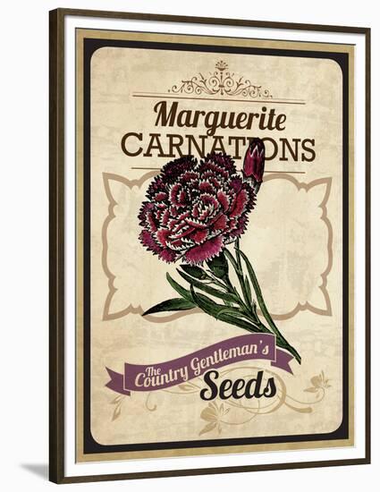 Seed Packet - Carnation-The Saturday Evening Post-Framed Premium Giclee Print