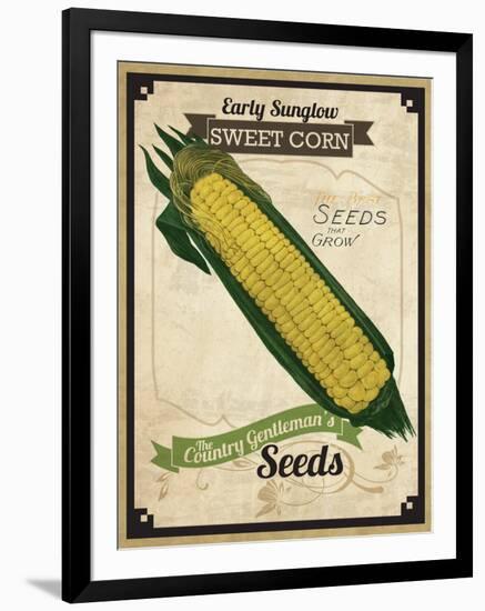 Seed Packet - Corn-The Saturday Evening Post-Framed Giclee Print