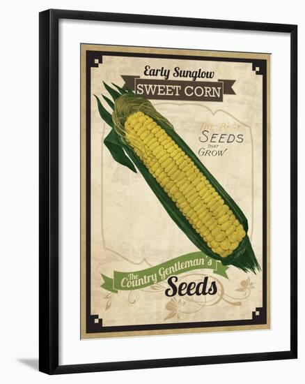 Seed Packet - Corn-The Saturday Evening Post-Framed Giclee Print