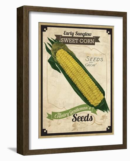 Seed Packet - Corn-The Saturday Evening Post-Framed Giclee Print