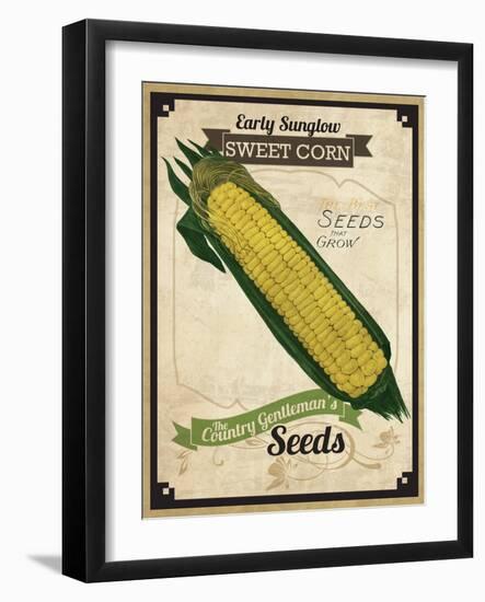 Seed Packet - Corn-The Saturday Evening Post-Framed Giclee Print