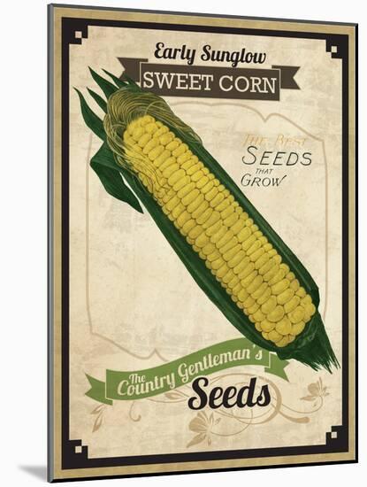 Seed Packet - Corn-The Saturday Evening Post-Mounted Giclee Print