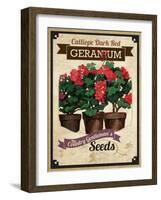 Seed Packet - Geranium-The Saturday Evening Post-Framed Giclee Print