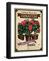 Seed Packet - Geranium-The Saturday Evening Post-Framed Giclee Print