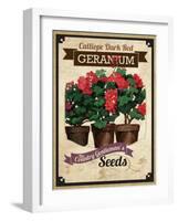 Seed Packet - Geranium-The Saturday Evening Post-Framed Giclee Print