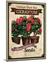 Seed Packet - Geranium-The Saturday Evening Post-Mounted Giclee Print