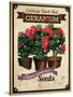 Seed Packet - Geranium-The Saturday Evening Post-Stretched Canvas