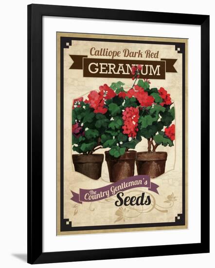 Seed Packet - Geranium-The Saturday Evening Post-Framed Giclee Print