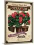 Seed Packet - Geranium-The Saturday Evening Post-Mounted Giclee Print