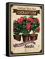 Seed Packet - Geranium-The Saturday Evening Post-Framed Stretched Canvas