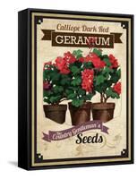 Seed Packet - Geranium-The Saturday Evening Post-Framed Stretched Canvas