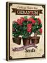 Seed Packet - Geranium-The Saturday Evening Post-Stretched Canvas