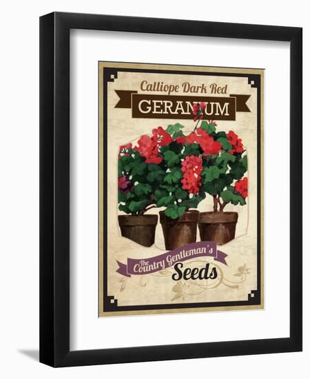 Seed Packet - Geranium-The Saturday Evening Post-Framed Giclee Print