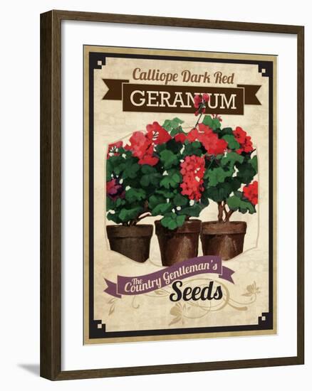 Seed Packet - Geranium-The Saturday Evening Post-Framed Giclee Print