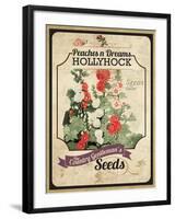 Seed Packet - Hollyhock-The Saturday Evening Post-Framed Giclee Print