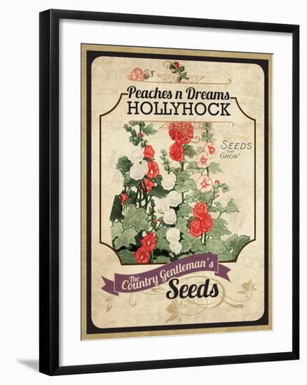 Seed Packet - Hollyhock-The Saturday Evening Post-Framed Giclee Print