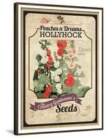 Seed Packet - Hollyhock-The Saturday Evening Post-Framed Premium Giclee Print