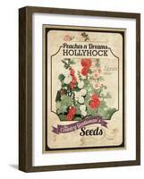 Seed Packet - Hollyhock-The Saturday Evening Post-Framed Giclee Print