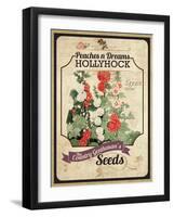 Seed Packet - Hollyhock-The Saturday Evening Post-Framed Giclee Print