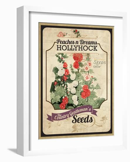 Seed Packet - Hollyhock-The Saturday Evening Post-Framed Giclee Print