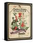 Seed Packet - Hollyhock-The Saturday Evening Post-Framed Stretched Canvas