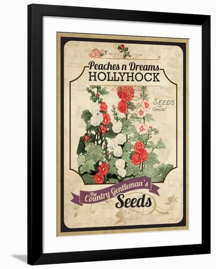 Seed Packet - Hollyhock-The Saturday Evening Post-Framed Giclee Print