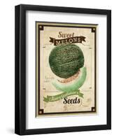 Seed Packet - Melon-The Saturday Evening Post-Framed Premium Giclee Print