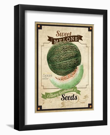 Seed Packet - Melon-The Saturday Evening Post-Framed Premium Giclee Print