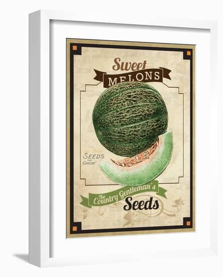 Seed Packet - Melon-The Saturday Evening Post-Framed Giclee Print