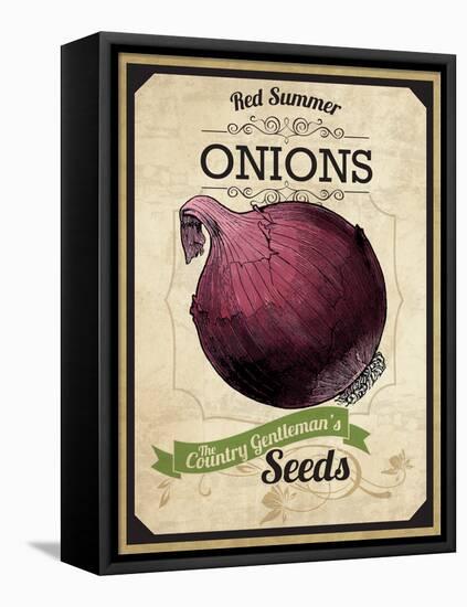 Seed Packet - Onion-The Saturday Evening Post-Framed Stretched Canvas