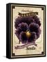 Seed Packet - Pansy-The Saturday Evening Post-Framed Stretched Canvas