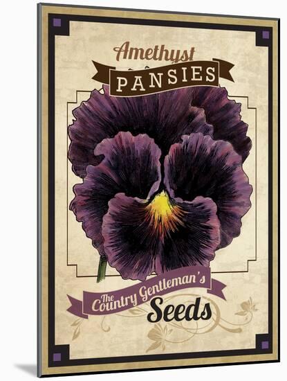 Seed Packet - Pansy-The Saturday Evening Post-Mounted Giclee Print