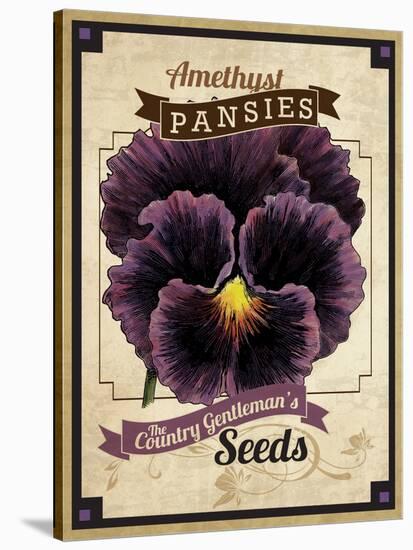 Seed Packet - Pansy-The Saturday Evening Post-Stretched Canvas