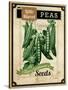 Seed Packet - Peas-The Saturday Evening Post-Stretched Canvas