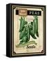 Seed Packet - Peas-The Saturday Evening Post-Framed Stretched Canvas