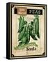 Seed Packet - Peas-The Saturday Evening Post-Framed Stretched Canvas