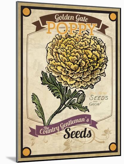 Seed Packet - Poppy-The Saturday Evening Post-Mounted Giclee Print