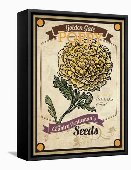 Seed Packet - Poppy-The Saturday Evening Post-Framed Stretched Canvas