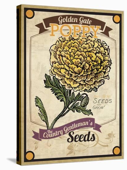 Seed Packet - Poppy-The Saturday Evening Post-Stretched Canvas