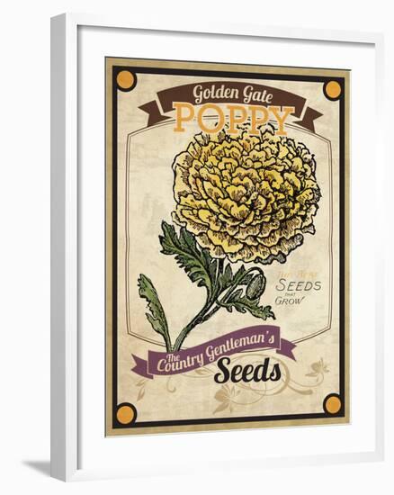 Seed Packet - Poppy-The Saturday Evening Post-Framed Giclee Print