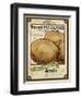 Seed Packet - Potatoes-The Saturday Evening Post-Framed Premium Giclee Print