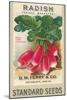 Seed Packet, Radishes-null-Mounted Art Print